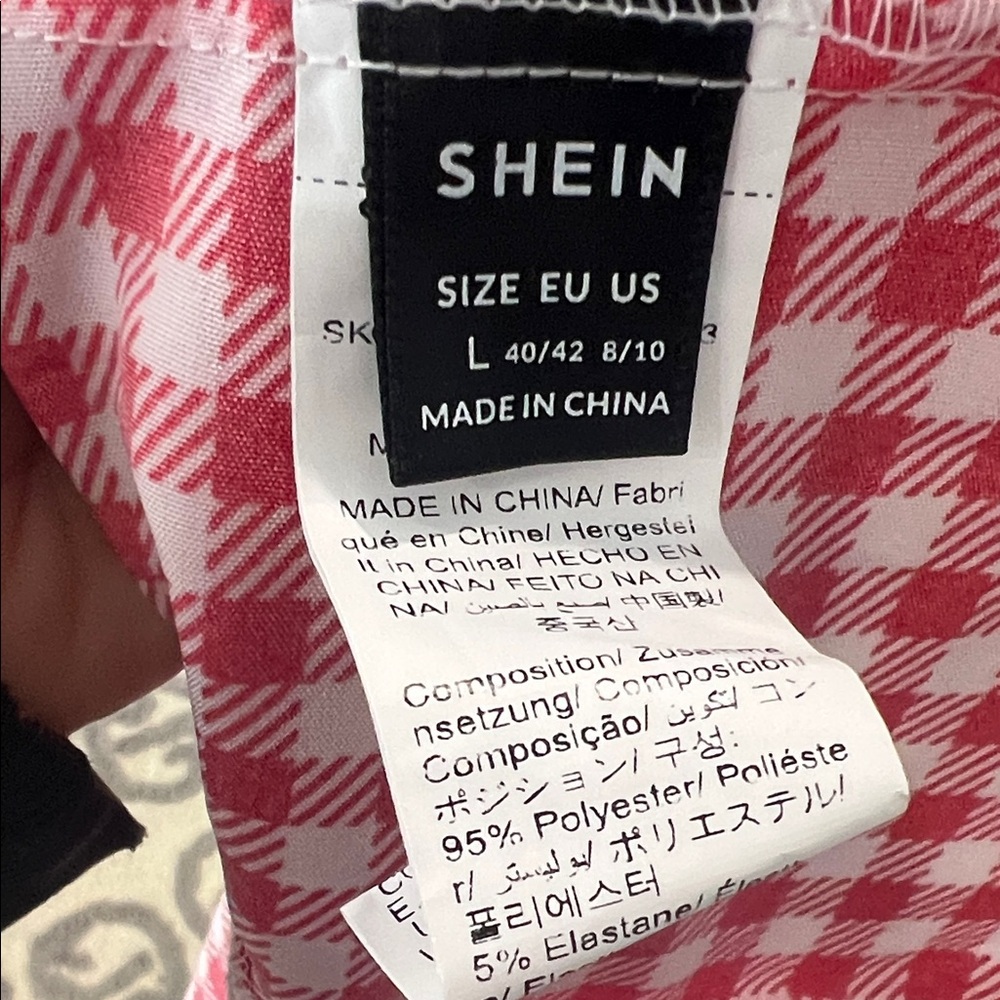 Red Gingham Ruffle Trim Top - Picture 6 of 6